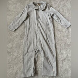Burt's Bees Light Gray Snap Baby Jumpsuit